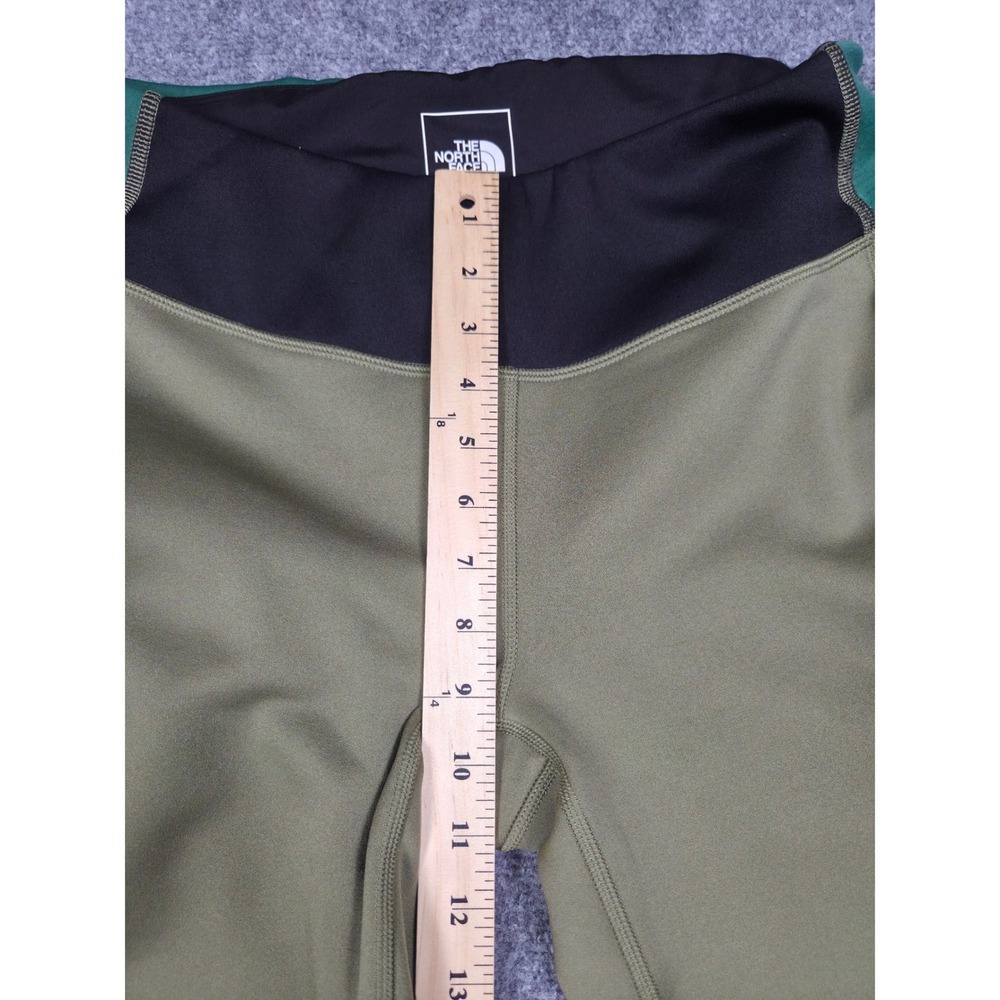 The North Face Steep Tech Leggings Womens L Olive Green Black Fleece Tights - Picture 7 of 13
